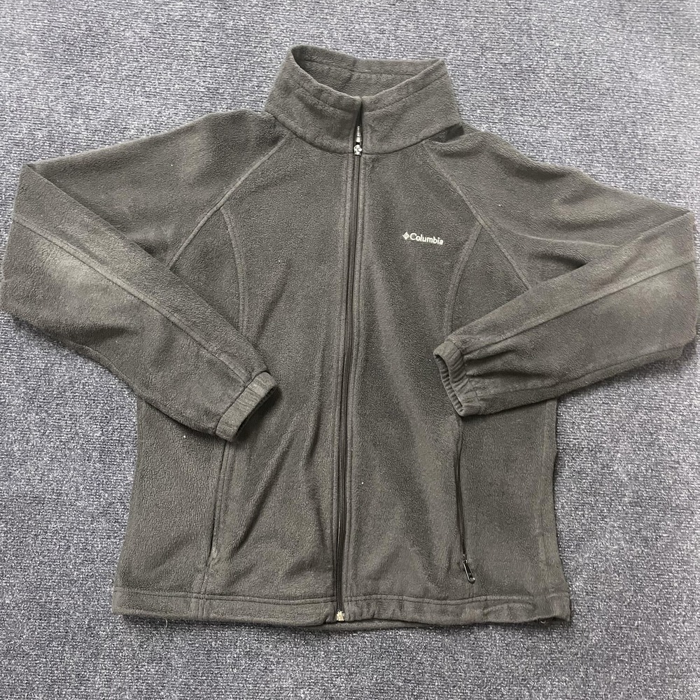 Columbia Fleece Womens XL Gray Full Zip Pockets Casual Outdoor Warm Jacket